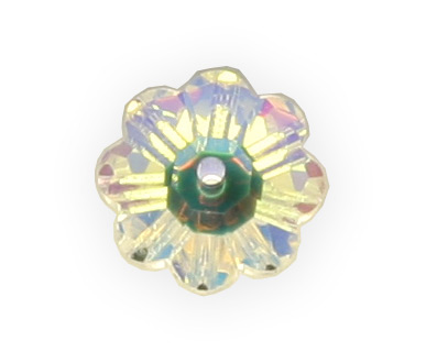3700 8mm.. Crystal AB Unfoiled Flower Spacer Pack Qty 24