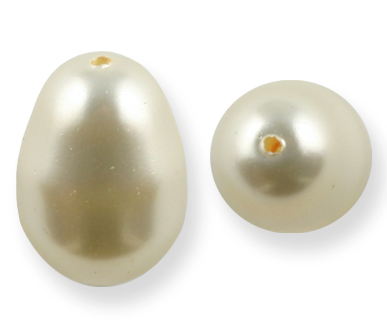 5821 11x8mm White Pear Shaped Pearl PQ 10