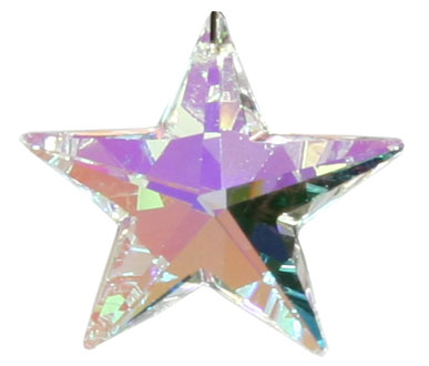 6714 28mm Crystal AB Star pack of 2