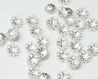 JFBCA/6MM 6mm Silver Plated Bead Cap Pack Qty 100 - $6.00 : Crystals of ...