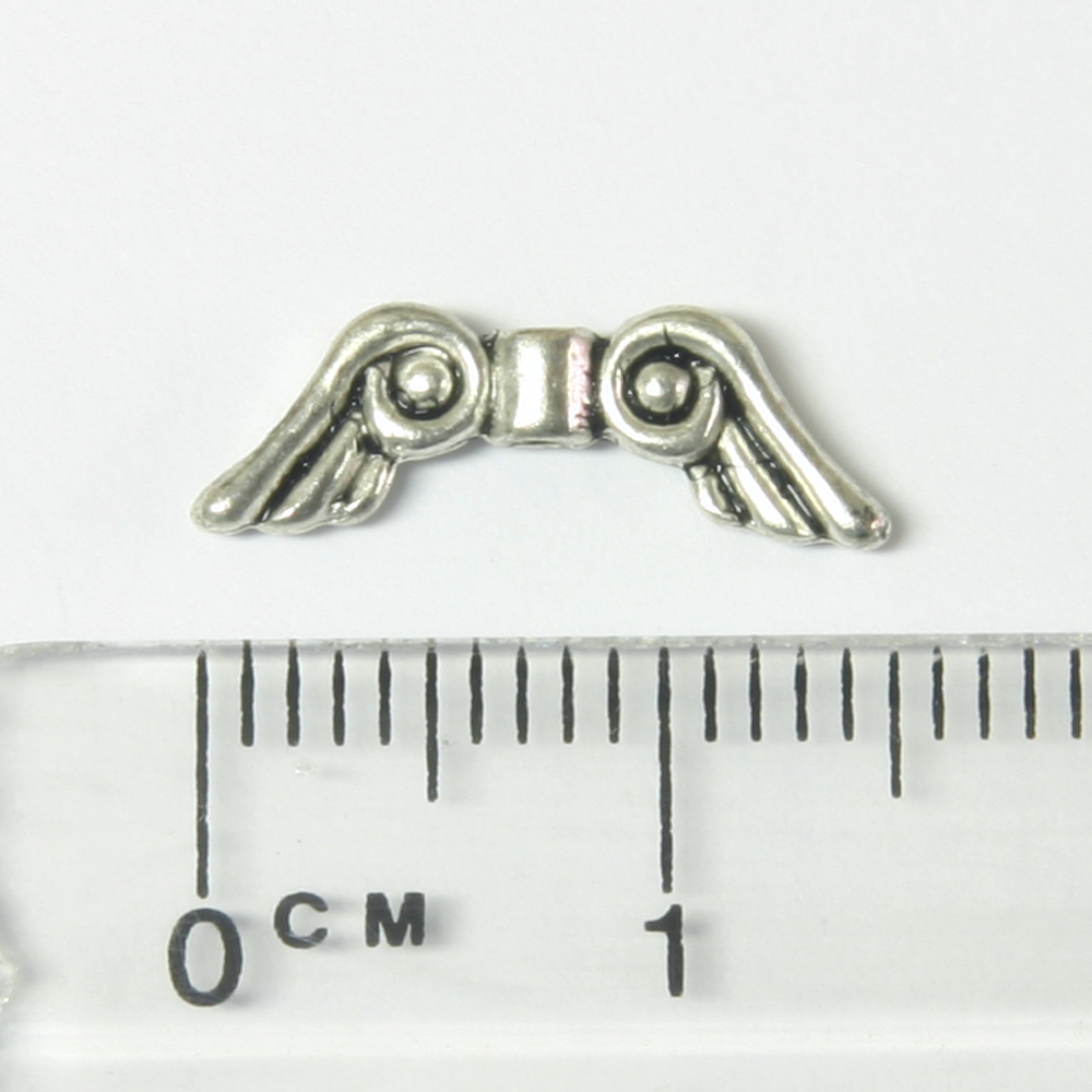 Angel Wings 15mm Silver Plated Pack Qty 50