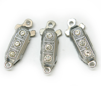 CLA/14S 1 Row Vintage Imt/Rhod 18x5mm Clasp Pack Qty 6